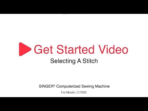 SINGER® C7200 Get Started - Selecting a Stitch