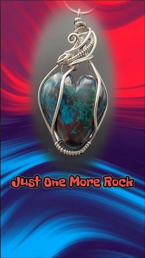 Chrysocolla Heart Pendant Necklace Wrapped In Sterling Silver