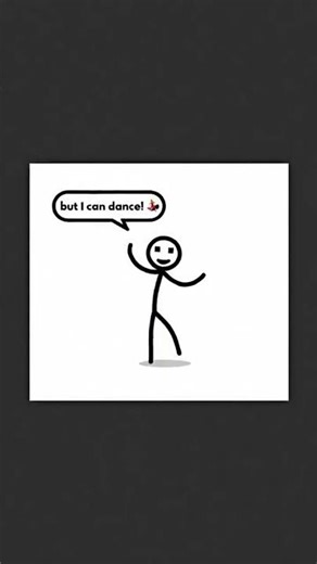 Cute Stick Figure Just Wants to Dance 😂💃