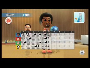 Wii Sports Resort 4 Player 100 pin Bowling #1