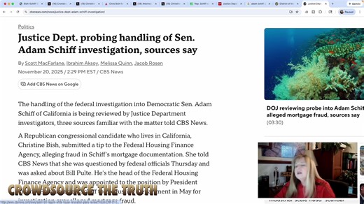 Congressional candidate Christine Bish was summoned to testify before a grand jury about her factual findings related to allegations of mortgage fraud by Adam Schiff. When she appeared, things went sideways. Vist the campaign website – https://bishforcongress.com/ Sponsor Crowdsource the Truth & enjoy exclusive content on SubscribeStar, Substack, Patreon, and X.com http://www.subscribestar.com/crowdsourcethetruth https://crowdsourcethetruth.substack.com http://www.patreon.com/crowdsourcethetruth