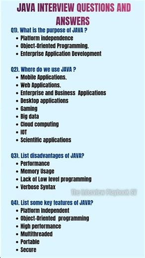 JAVA Interview Questions and Answers #java #viral #viralvideo #shorts
