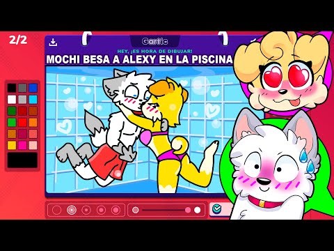 ¡MOCHI SE ENAMORO Y BESO A ALEXY EN LA PISCINA! 😍🔥 GARTIC PHONE