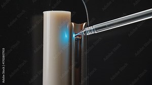 Analyzing Candle Wax Scientific Examination of Materials with Blue Light Excitation for Detailed Study
