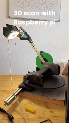 New 3d scanner coming soon, mostly 3d printable and raspberry pi powered