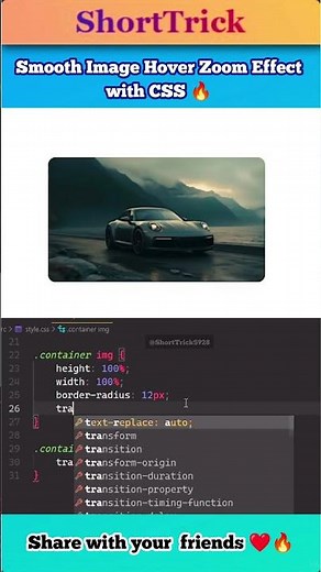 Smooth Image Hover Zoom Effect with CSS 🔥 | #css #webdesign #hover #frontend #tutorial