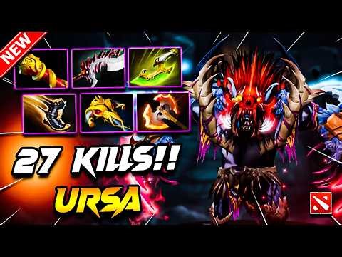 27 Kills!! URSA DOTA 2 Gameplay | URSA Dota 2 Gameplay | Ursa Carry Build Pro Gameplay Guide 7.40