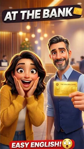 Bank English Conversation 💳 (Beginner Friendly) | Real Life Speaking Practice 😱 #Shorts