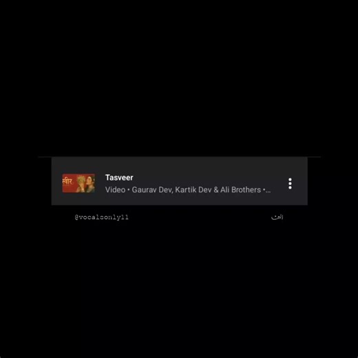 Tasveer: Emotional Lyrics and Vocals Without Music