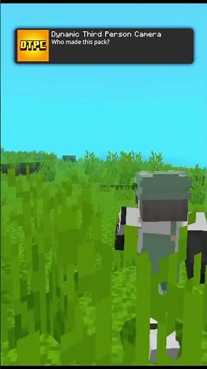 Dynamic Third Person Camera Minecraft Bedrock #shorts