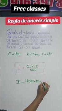 Regla de interés simple #clasesdematematicas #matematicas