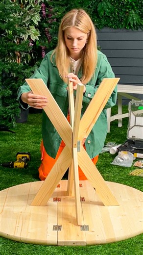 8.8K views · 60 reactions | Foldable Picnic Table DIY - Genius Space Saver! | Green Bean | Facebook