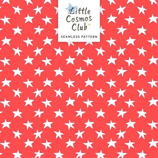 Red Star Pattern Digital Paper, Hand Drawn White Stars on Red Background, Cute Seamless Pattern, Christmas Vintage Scrapbook Paper JPG - Etsy