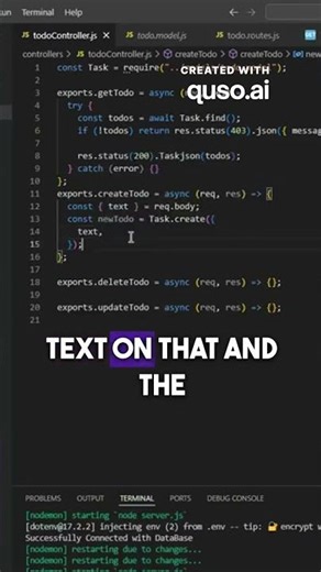 How we create a new todo with post request? #shorts