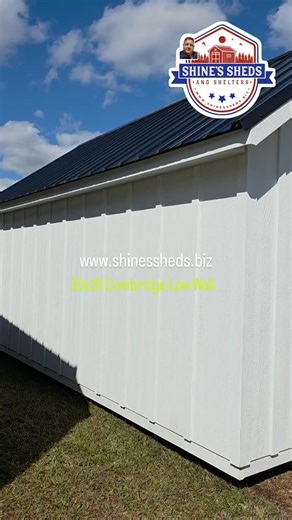 10x16 Cambridge Low Wall Portable Storage Building from Shine's Sheds and Shelters on Hwy 74 in Polkton NC. This unit features double-wood accent doors with transom windows, basic electrical package, and a 2x3 non-insulated window in the rear. The price is $5,784.25 tax* Shine's Sheds and Shelters is conveniently located at 7550 Hwy 74 in Polkton NC www.shinessheds.biz 704 389.4101 *15% OFF PROMOTION HAS BEEN APPLIED TO SELLING PRICE. #shinescustomsheds #shinesstructures #shinesshedsshelters #sh