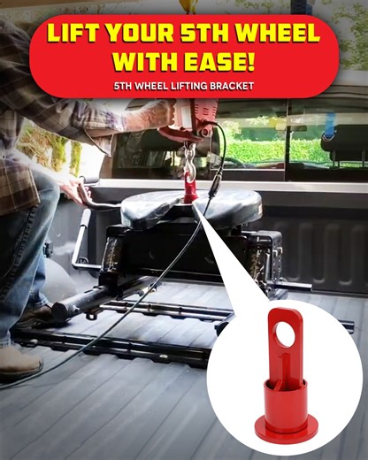 5.9K views · 503 reactions |  Manually lifting and positioning a trailer can be hard work and may cause strain or injury. The 5th Wheel Lifting Bracket is a tool designed to help lift and move 5th wheel trailers. It usually has a strong bracket that attaches to the trailer's frame, making it easier to hitch and unhitch.  https://2simpleagency.com/products/5th-wheel-lifting-bracket | 2simpleagency Auto | Facebook