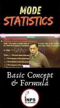 Mode Formula in Statistics 🔥 Complete Concept | Grouped & Ungrouped | Nitin Sir | INPS Classes