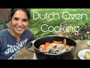 Dutch Oven/Cast iron Cooking over open fire/ relaxing video