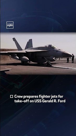 Fighter Jets Take Off From USS Gerald R. Ford