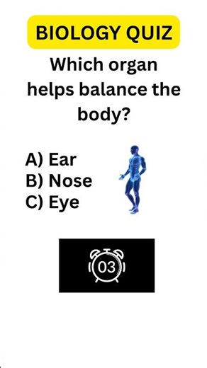 Tricky Biology Quiz That Will Surprise You! ⚡#generalknowledge #youtubeshorts #biologyquiz #gkquiz