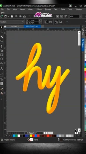 🔥 CorelDRAW Short Tips: Amazing Gradient Typography with Blend Tool #asifbaart