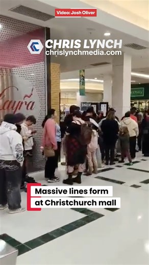 89K views · 397 reactions | Long queues form at Christchurch malls as EB Games closing sale sparks rush for final deals | Chris Lynch | Facebook