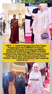 4.4K reactions · 15 shares | VIRAL ‼️ Syahrini Bangga Dan Terh4ru Dapat Penghargaan dari UNESCO di Cannes  #syahrini #reinobarack #redcarpet #SYH #cannesfestival #gosip #artis #selebritis #trending #terkini #viral | Neng Fadilah | Facebook