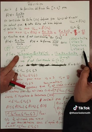 Théorème du point fixe . Théorème croissance monotone .recurence #math #explore #poutoi