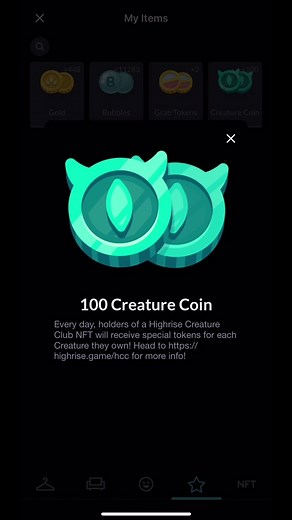 Creature coins 🎉😍 #highrise #highrisegame #highriseapp #joinhighrise #metaverse #meta #highriser #highriseinvasion #creatureclub #nfts