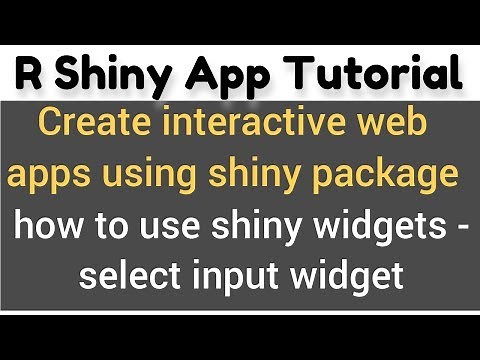 R Shiny app tutorial # 6 - how to use shiny widgets - selectInput shiny widget