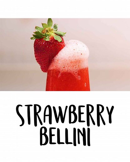 Strawberry Bellini: Because it's always a good time for booze and bubbles. GET THE RECIPE: http://trib.al/dHqrhMH | Well Done by MyRecipes