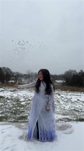 She really wanted to do it!! So I said why not 🥹😍❄️☃️🤣 #LetItGo #Disney #Elsa #Snow #viral @Disney