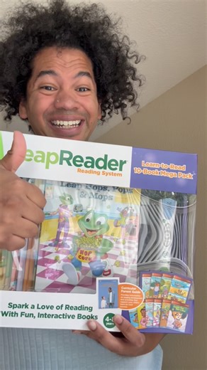 Mychal on Instagram: "Help your child on their learn-to-read journey! 📚😊 Video Description: Mychal wonders if you or any of the readers in your life connect with reading by tracing alone with your finger, also known as finger tracking. He says, “THAT’S OKAY!” He brings out the @leapfrogofficial LeapReader system, helpful for early reading skills. The device can be used similarly to finger tracking, guiding you to use books to hear words read aloud, highlight them, sound out words, and even ass
