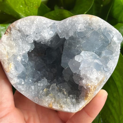 Natural Raw Blue Celestite Geode Cluster Heart Shape Reiki Healing Specimen Stone #26011606 - Etsy