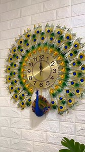 Viral Peacock Wall Clock 😱 #wallclock #homedecor #reelsvideo #viral #besthomegadgets #trending | Cool inventions