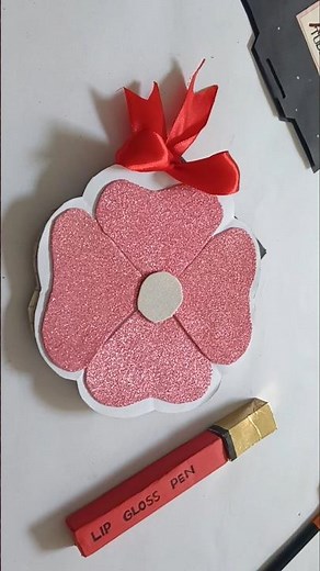 DIY Flower Notebook 🌸✨ Easy Back to School Supplies #diy #notebook #howtomake #shorts