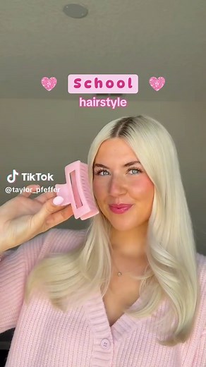 Easy School Hairstyle Idea with Claw Clips