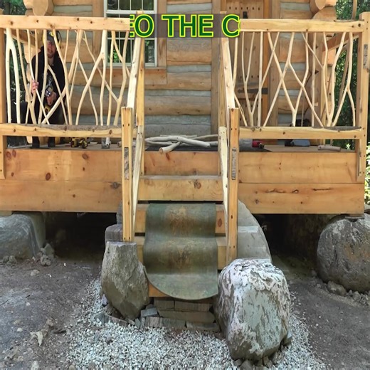 63K views · 1K reactions | Rustic Porch Build! Stone Inlays & Twig Railings / Outsider Cabin Build  Full video, comments ✅✅ | Love Bushcraft | Facebook