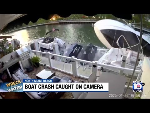 North Miami Beach boat crash caught on camera