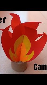 How to make a Campfire 🔥 with Paper | DIY Easy Paper Fire.