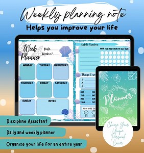 Weekly Digital Planner: Goodnotes, Ipad, Student Notebook (PDF) - Etsy