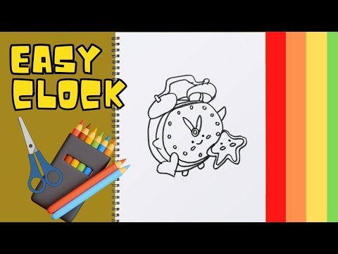 “Let’s draw a cute clock step by step! 🎭✨ Easy and fun drawing for kids!”