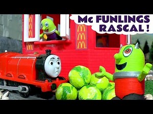 McFunlings Rascal Story With Funny Funlings And Thomas and Friends Toy Trains