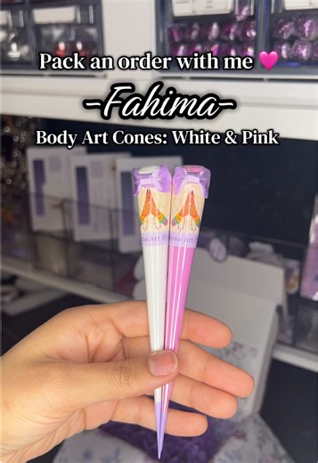 Packaging Orders with Fahima's Body Art Cones