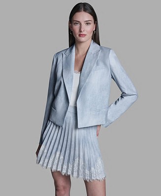 BCBG Women's Printed Open-Front Jacket - Macy's