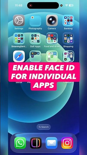 How to enable Face ID on individual apps for extra iPhone security #iphonetips #infosec #faceid