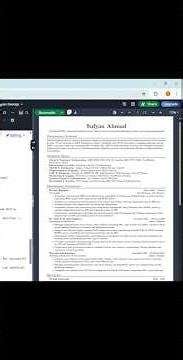ATS Friendly Resume in 1 min