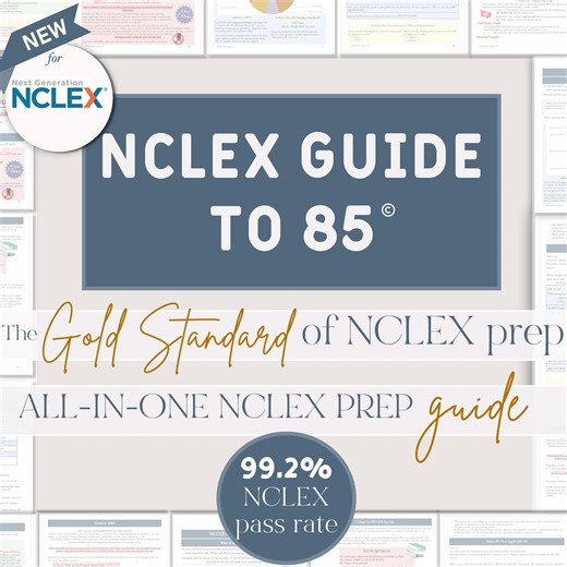 NCLEX Guide to 85® | Complete NCLEX-RN Study Guide | 2025 Edition | Nclex Study Resource for Nursing Students | Nursing Perspective - Etsy