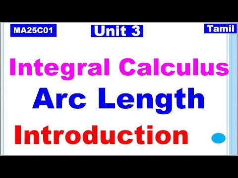 MA25C01-Applied Calculus | Unit 3| Integral Calculus in Tamil | Arc Length in Tamil | Introduction