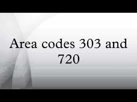 Area codes 303 and 720